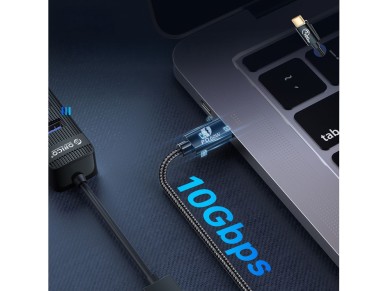 Orico CAF31 USB-C - USB-A 3.1 Gen 2 10Gbps 1m OTG adapter - black