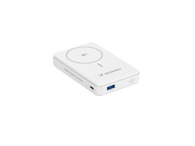 Powerbank Wozinsky WLWP-10KA0Y3WS 22.5W PD Qi2 10000 mAh, with stand, 1x USB-A, 1x USB-C - white Powerbank Wozinsky WLWP-10KA0Y3WS 22.5W PD Qi2 10000 mAh, with stand, 1x USB-A, 1x USB-C - white