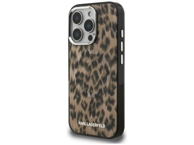 Funda Karl Lagerfeld IML con estampado de leopardo y MagSafe para iPhone 16 Pro Max - Marrón Funda Karl Lagerfeld IML con estampado de leopardo y MagSafe para iPhone 16 Pro Max - Marrón