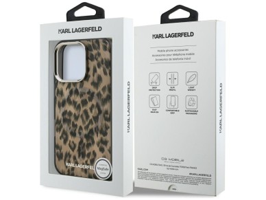 Funda Karl Lagerfeld IML con estampado de leopardo y MagSafe para iPhone 16 Pro Max - Marrón Funda Karl Lagerfeld IML con estampado de leopardo y MagSafe para iPhone 16 Pro Max - Marrón