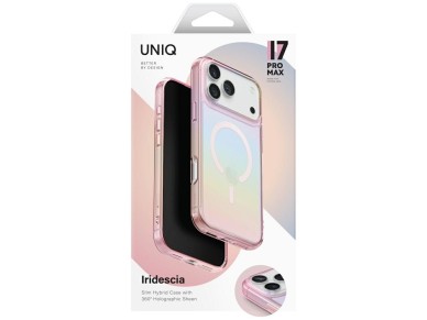Capa Uniq Iridescia para iPhone 17 Pro Max com carregamento Magclick - Multicolorida Capa Uniq Iridescia para iPhone 17 Pro Max com carregamento Magclick - Multicolorida