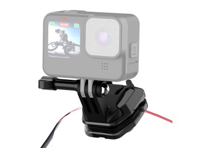 PULUZ motorcycle windshield clip for sports cameras (DJI Osmo Action 4, GoPro Hero 12, Insta360 Ace 