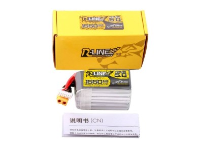 Lipo Tattu R-Line Version 5.0 1550mAh 22.2V 150C 6S battery with XT60 connector