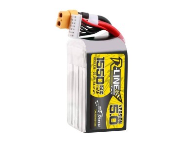 Lipo Tattu R-Line Version 5.0 1550mAh 22.2V 150C 6S battery with XT60 connector