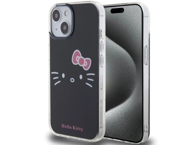Hello Kitty IML Kitty Face case for iPhone 15 - black