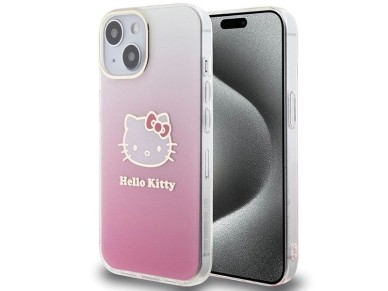 Capa Hello Kitty IML Gradient Electrop Kitty Head para iPhone 15 - rosa Capa Hello Kitty IML Gradient Electrop Kitty Head para iPhone 15 - rosa