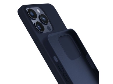 3mk Silicone Case for iPhone 15 Pro Max - Navy Blue 3mk Silicone Case for iPhone 15 Pro Max - Navy Blue