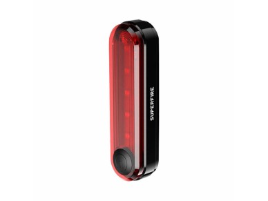 Luz trasera para bicicleta Superfire BTL01, USB, 230 mAh