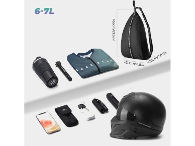 Mochila Rockbros H34 con soporte para casco - Negra