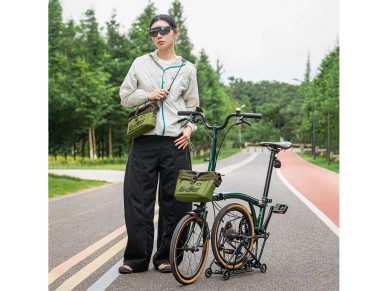 Rockbros W020-1 Foldable Handlebar Bicycle Bag - Green Rockbros W020-1 Foldable Handlebar Bicycle Bag - Green