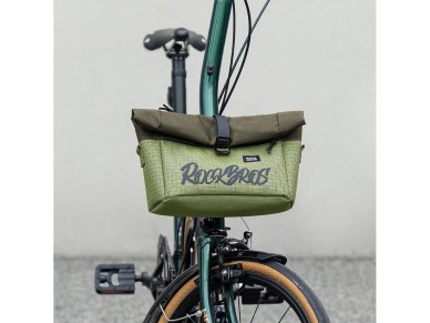 Bolsa delantera Rockbros W020 de doble uso, para bicicleta o hombro - Verde