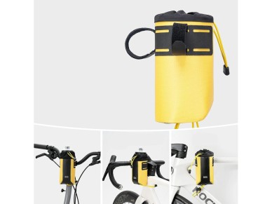 Rockbros AS-162 Waterproof Handlebar Bottle Bag - Yellow Rockbros AS-162 Waterproof Handlebar Bottle Bag - Yellow