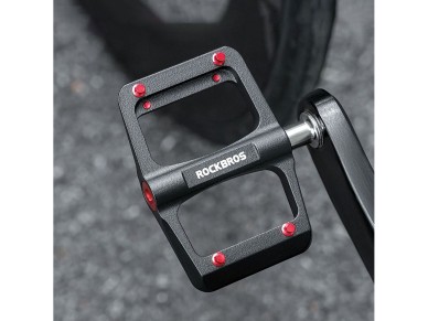Pedais de plataforma Rockbros BP2603 para bicicleta com eixo de tit�nio e rolamentos de liga de magn