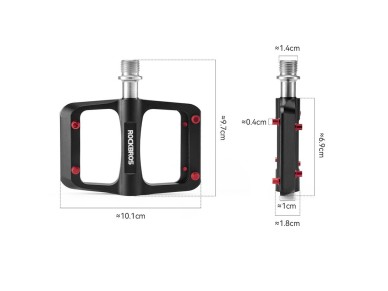 Pedais de plataforma Rockbros BP2603 para bicicleta com eixo de tit�nio e rolamentos de liga de magn