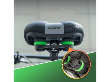 Selim de bicicleta ergonômico e confortável Rockbros 6876 - preto Selim de bicicleta ergonômico e confortável Rockbros 6876 - preto