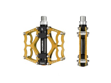 Rockbros JT201012LG 2010-12L Aluminum Platform Bicycle Pedals - Gold Rockbros JT201012LG 2010-12L Aluminum Platform Bicycle Pedals - Gold