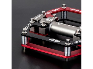 Rockbros 2010-12SBKR Aluminum Bicycle Pedals with Sealed Bearings - Black and Red Rockbros 2010-12SBKR Aluminum Bicycle Pedals with Sealed Bearings - Black and Red