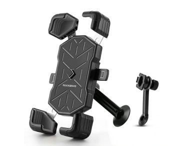 Rockbros HW-117 Handlebar Clamp Phone Holder - Black and Gray Rockbros HW-117 Handlebar Clamp Phone Holder - Black and Gray