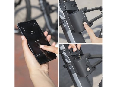 Candado para bicicleta Rockbros 32210826001 con huella dactilar - Negro