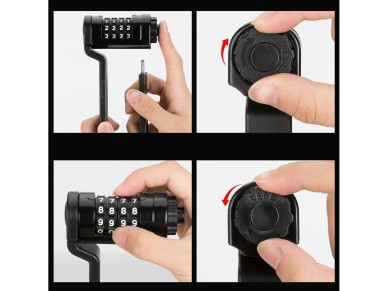 Rockbros LFCXR0085 Folding Bike Lock with Combination - Black Rockbros LFCXR0085 Folding Bike Lock with Combination - Black