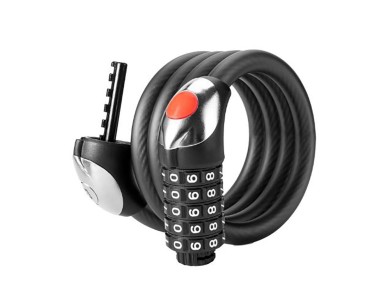 Candado para bicicleta Rockbros RKS531 con código de 5 dígitos, cable de acero, 120 cm, con iluminac Candado para bicicleta Rockbros RKS531 con código de 5 dígitos, cable de acero, 120 cm, con iluminac