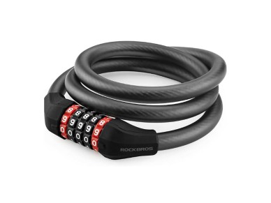 Candado para bicicleta Rockbros RKS531 con código de 5 dígitos, cable de acero, 120 cm, con iluminac Candado para bicicleta Rockbros RKS531 con código de 5 dígitos, cable de acero, 120 cm, con iluminac