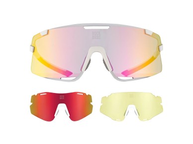 Rockbros SP338 ROAD TO SKY Cycling Glasses with Interchangeable Lenses - Cream
