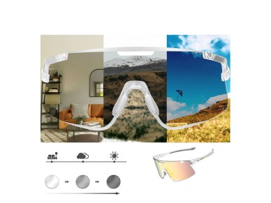Rockbros SP338 ROAD TO SKY Cycling Glasses with Interchangeable Lenses - Cream