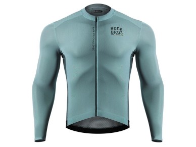 Maillot de ciclismo de manga larga para hombre Rockbros 15120015016 ROAD TO SKY, talla S - gris-azul Maillot de ciclismo de manga larga para hombre Rockbros 15120015016 ROAD TO SKY, talla S - gris-azul