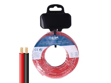 Cabo paralelo 2x1mm� vermelho/preto 5m.