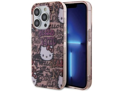 Hello Kitty IML Tags Graffiti case for iPhone 15 Pro Max - pink Hello Kitty IML Tags Graffiti case for iPhone 15 Pro Max - pink