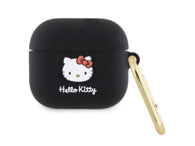 Hello Kitty Silicone 3D Kitty Head case for AirPods 3 - black Hello Kitty Silicone 3D Kitty Head case for AirPods 3 - black