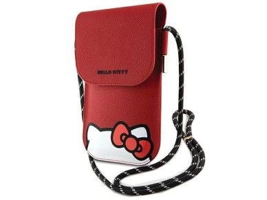 Hello Kitty Leather Hiding Kitty Cord bag - red