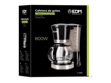 M�quina de caf� de filtro 12 ch�venas 800w edm