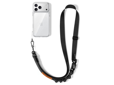 Tech-Protect C9S Rope Crossbody Phone Lanyard - Black and Orange Tech-Protect C9S Rope Crossbody Phone Lanyard - Black and Orange