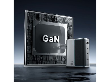 Cargador de pared Cuktech AD1404UEU de 140 W GaN con 3 puertos USB-C + USB-A y cable USB-C - Gris