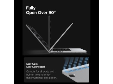 Spigen AirSkin Case for MacBook Pro 16" 2021 / 2023 / 2024 / 2025 / 2026 - Transparent Matte Spigen AirSkin Case for MacBook Pro 16" 2021 / 2023 / 2024 / 2025 / 2026 - Transparent Matte