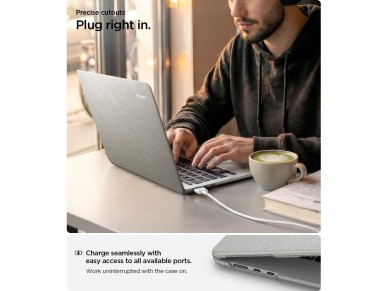 Capa Spigen Urban Fit para MacBook Air 15" 2023/2024/2025/2026 - Cinza Capa Spigen Urban Fit para MacBook Air 15" 2023/2024/2025/2026 - Cinza