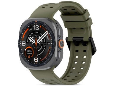 Tech-Protect Silicone Air Strap for Samsung Galaxy Watch Ultra 47mm - Olive Tech-Protect Silicone Air Strap for Samsung Galaxy Watch Ultra 47mm - Olive