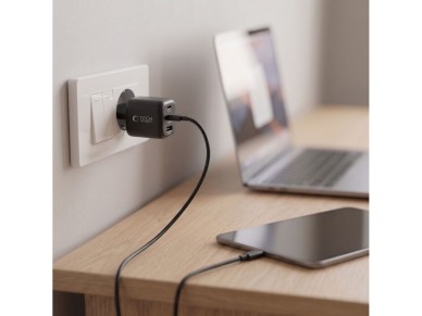 Tech-Protect NCA100W-GaN PD 3.2 100W / QC3.0 wall charger - black Tech-Protect NCA100W-GaN PD 3.2 100W / QC3.0 wall charger - black