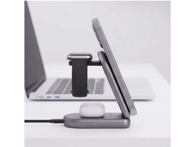 Tech-Protect A53 3in1 MagSafe 25W QI2.2 Wireless Charger - Dark Gray Tech-Protect A53 3in1 MagSafe 25W QI2.2 Wireless Charger - Dark Gray