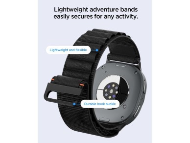 Spigen WBF1 Strap for Samsung Galaxy Watch 40/44/46 mm - Black Spigen WBF1 Strap for Samsung Galaxy Watch 40/44/46 mm - Black