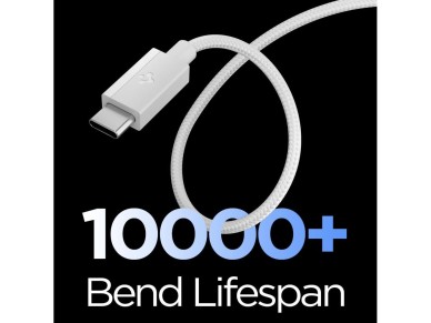 Cabo USB-C Spigen Essential EB6015CC 60W 150 cm - Branco