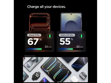 Carregador de parede Spigen Essential EE301EU de 1 porta e 30 W - Cinza escuro Carregador de parede Spigen Essential EE301EU de 1 porta e 30 W - Cinza escuro