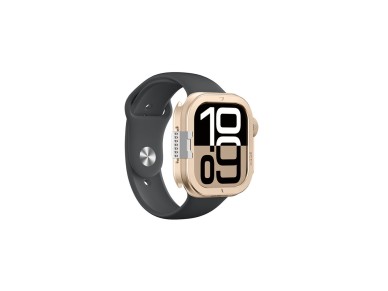 Capa met�lica AmazingThing Titan Pro para Apple Watch 11 46mm em alum�nio - Dourada
