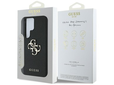 Guess Grained Big 4G Logo Small Classic Logo case for Samsung Galaxy S25 Ultra black Guess Grained Big 4G Logo Small Classic Logo case for Samsung Galaxy S25 Ultra black