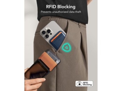 ESR Classic RFID Magnetic Wallet MagSafe for Phone - Navy Blue ESR Classic RFID Magnetic Wallet MagSafe for Phone - Navy Blue