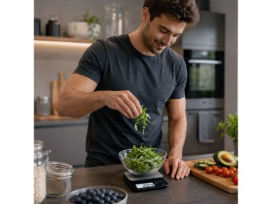 Wozinsky WAK-2252 kitchen scale accurate with large LCD display up to 5 kg - black