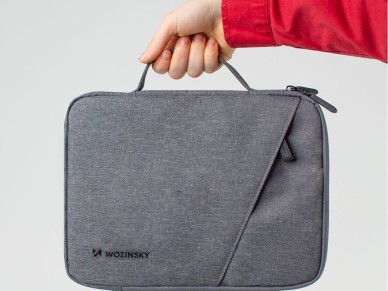Bolsa para laptop Wozinsky WTNP-11G de 10 a 11 polegadas com alça retrátil - Cinza Bolsa para laptop Wozinsky WTNP-11G de 10 a 11 polegadas com alça retrátil - Cinza