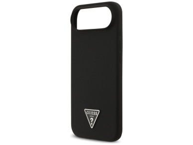 Capa MagSafe Guess de silicone com logo triangular para iPhone 17 Air - Preta Capa MagSafe Guess de silicone com logo triangular para iPhone 17 Air - Preta